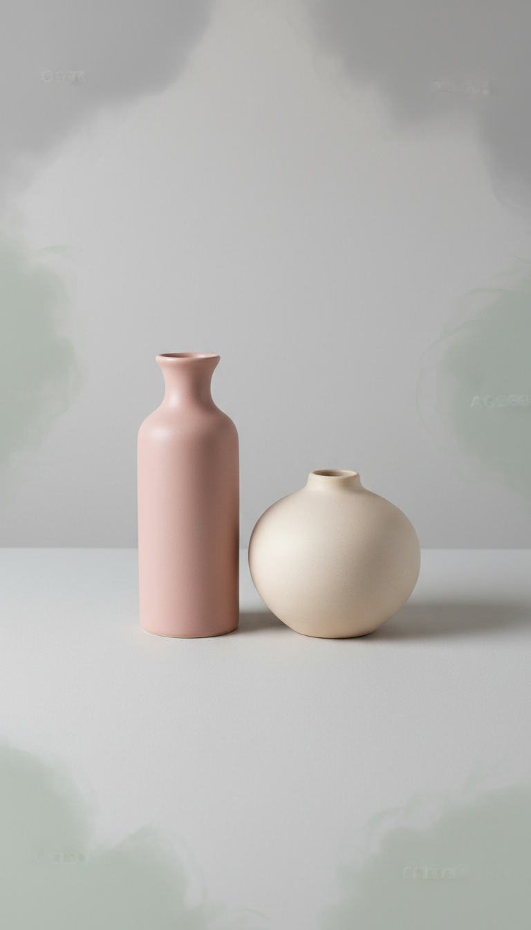 Blush Clay Ceramic Vase Duo