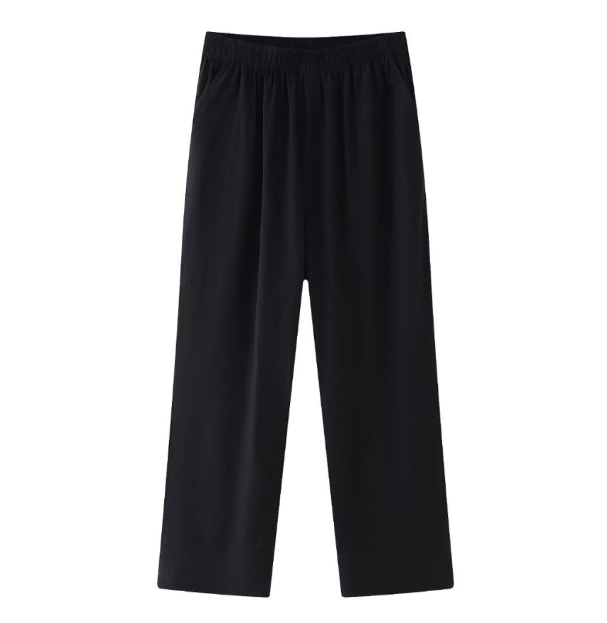 European And American Style Double Breasted Kimono Outerwear Casual Pants